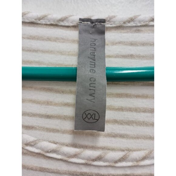 Honeyme Curvy Womens Babydoll Tunic Top Size 2X Multi Floral BOHO Cottagecore - Picture 3 of 6